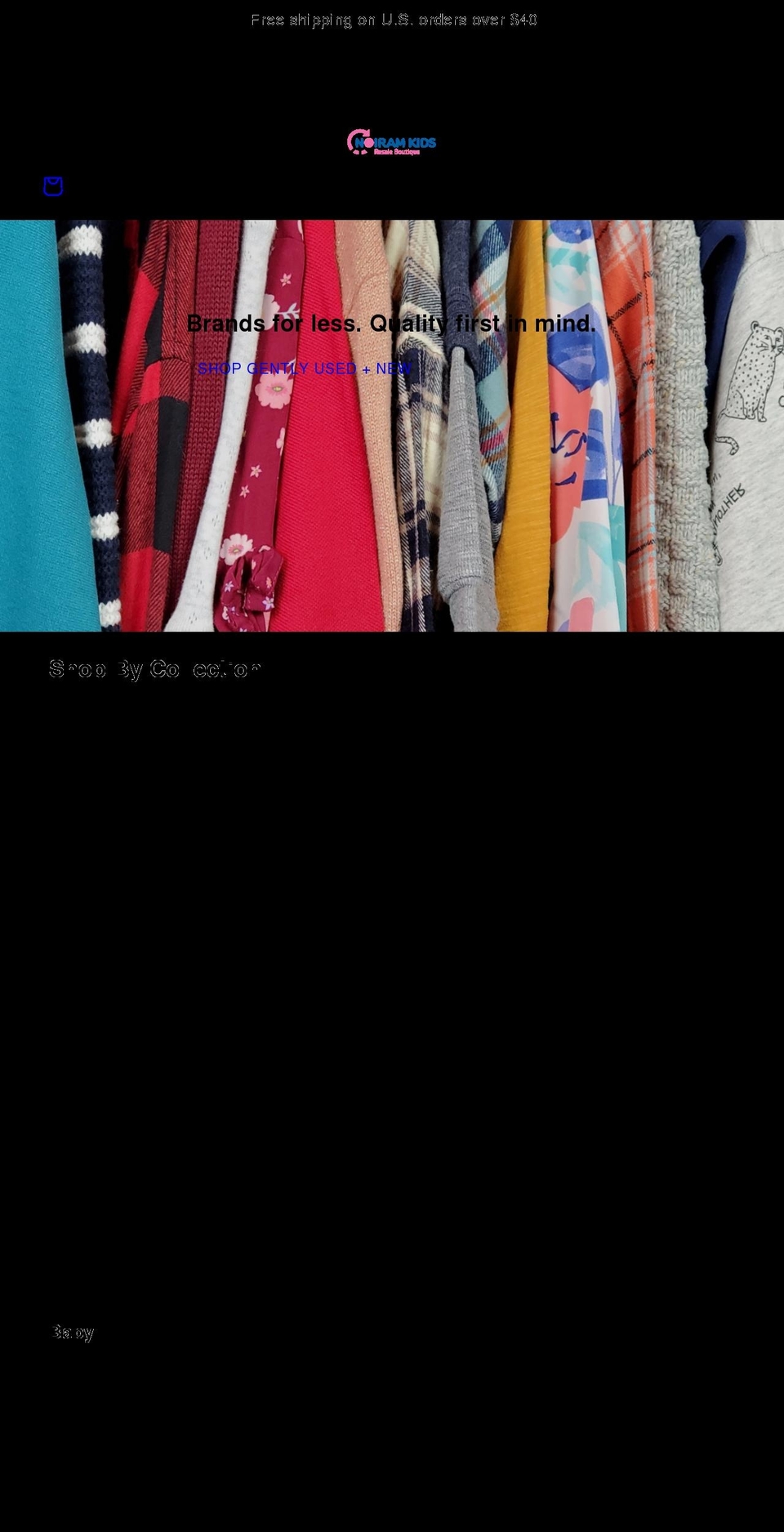 noiramkids.com shopify website screenshot