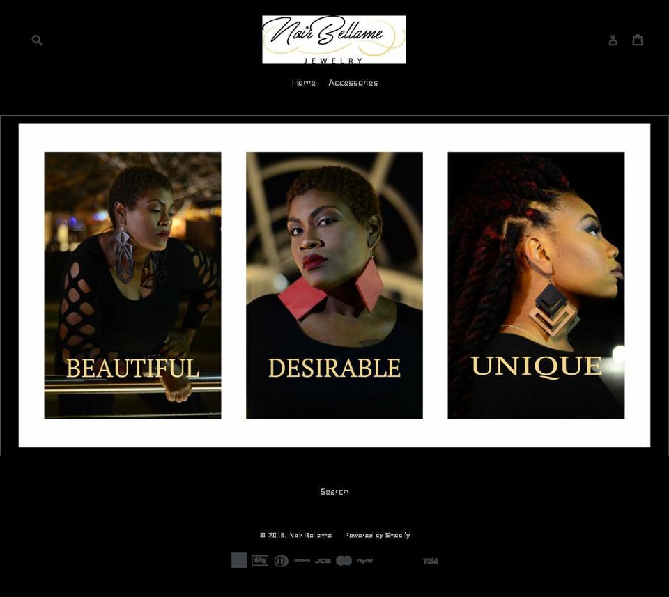noirbellame.com shopify website screenshot