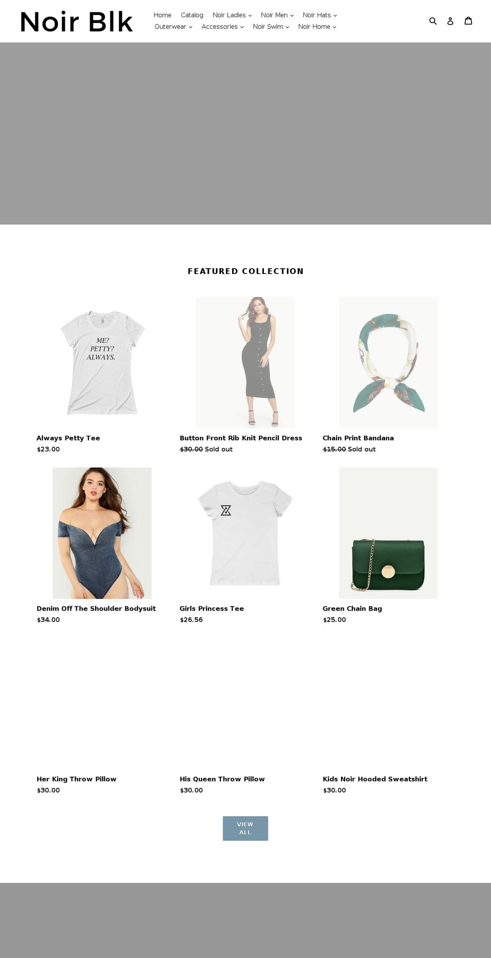 noirblk.com shopify website screenshot