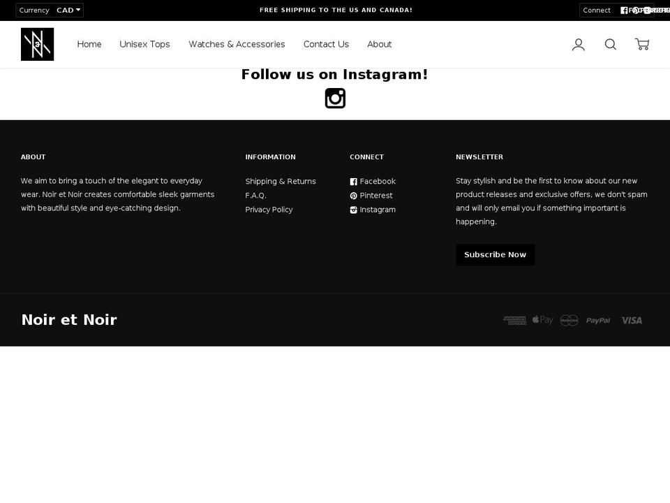 noiretnoir.ca shopify website screenshot