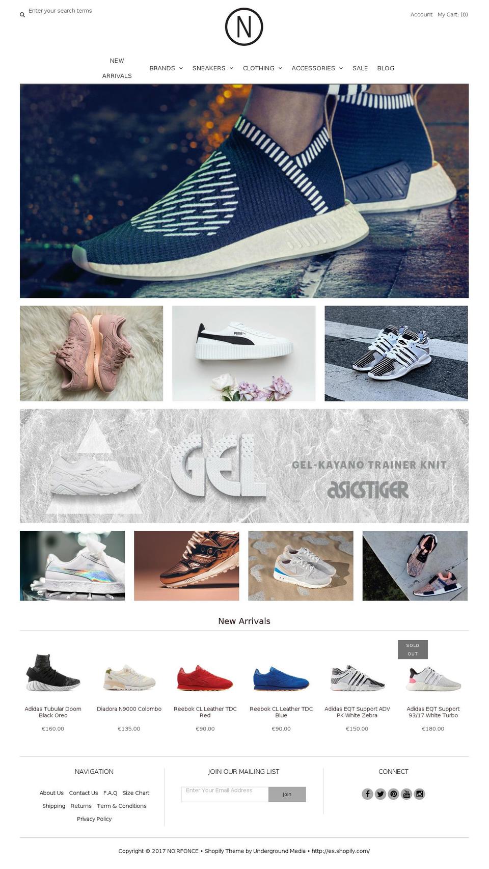 noirfonce.eu shopify website screenshot