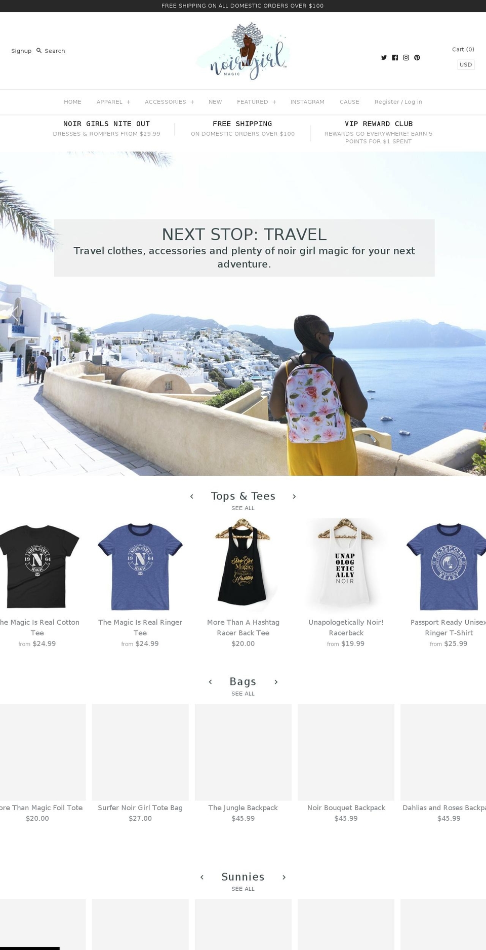 noirgirlmagic.com — Shopify storefront screenshot