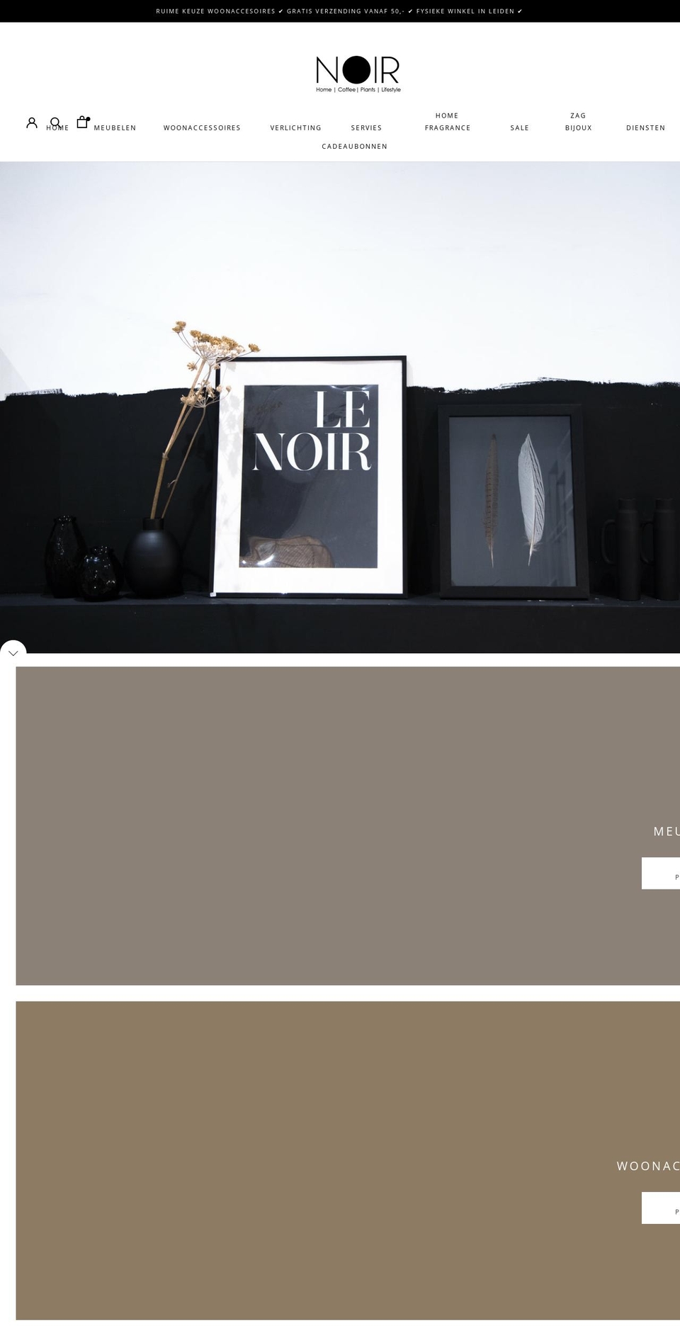 noirhome.nl shopify website screenshot