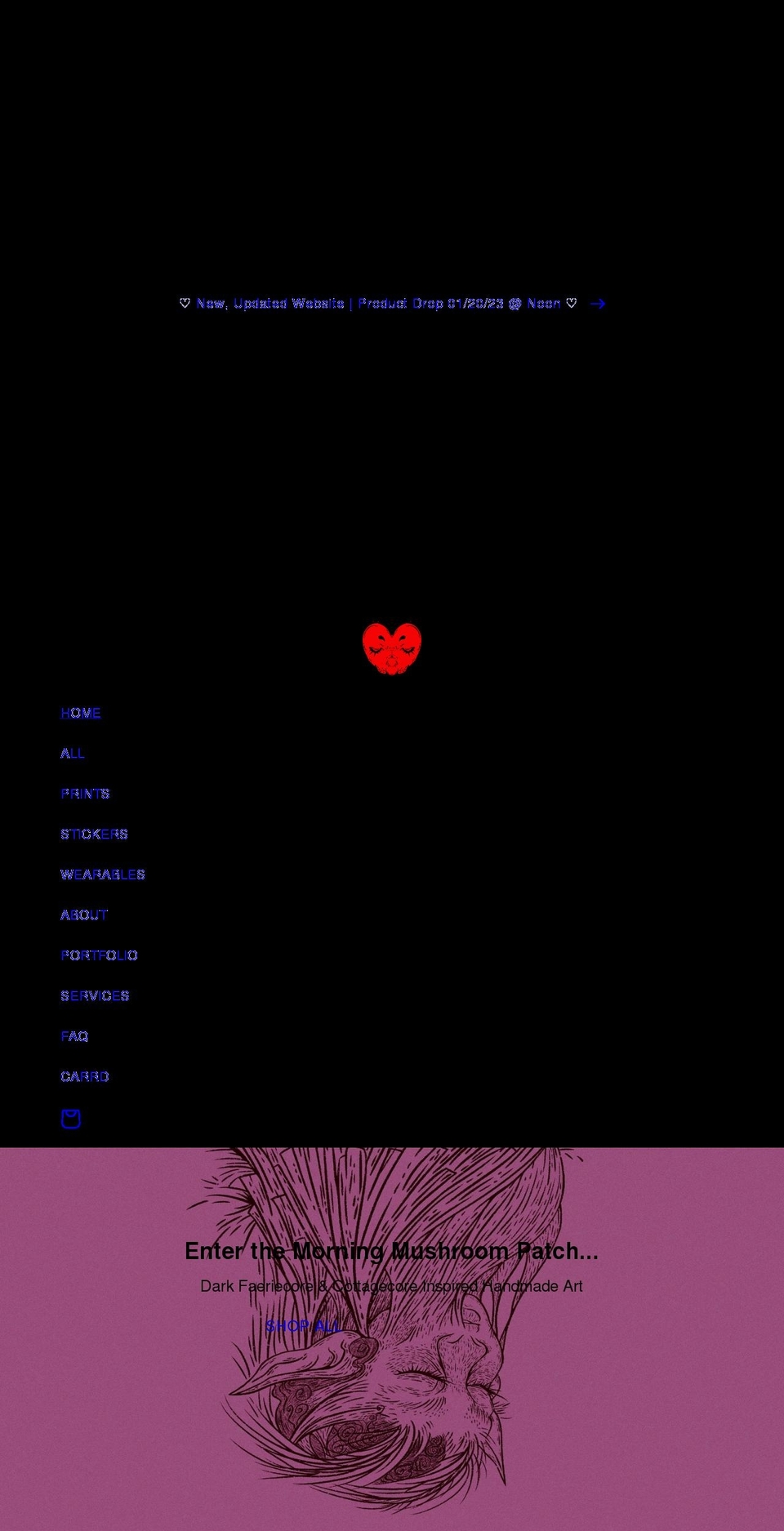noirnicorn.com shopify website screenshot