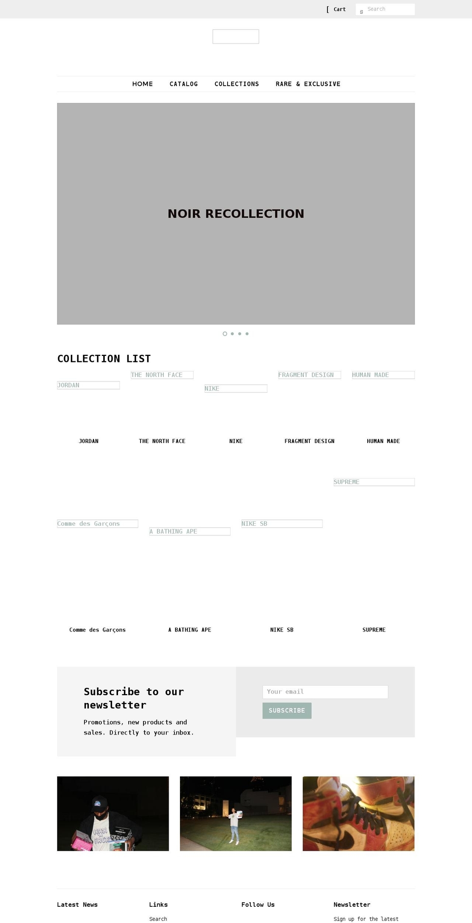 noirrecollection.com shopify website screenshot