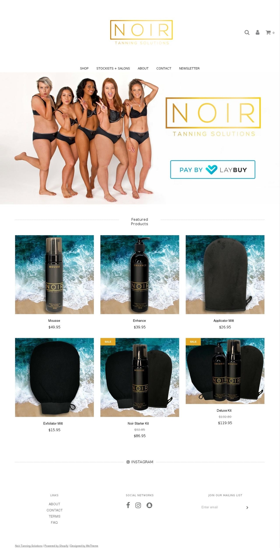 noirtan.com — Shopify storefront screenshot