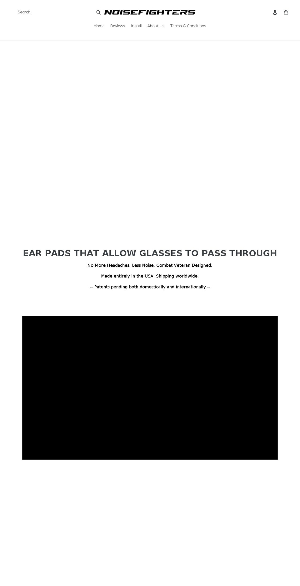 noisefighters.com shopify website screenshot