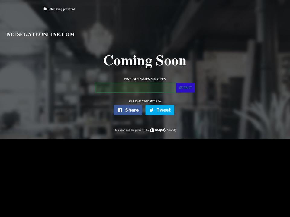 noisegateonline.com shopify website screenshot