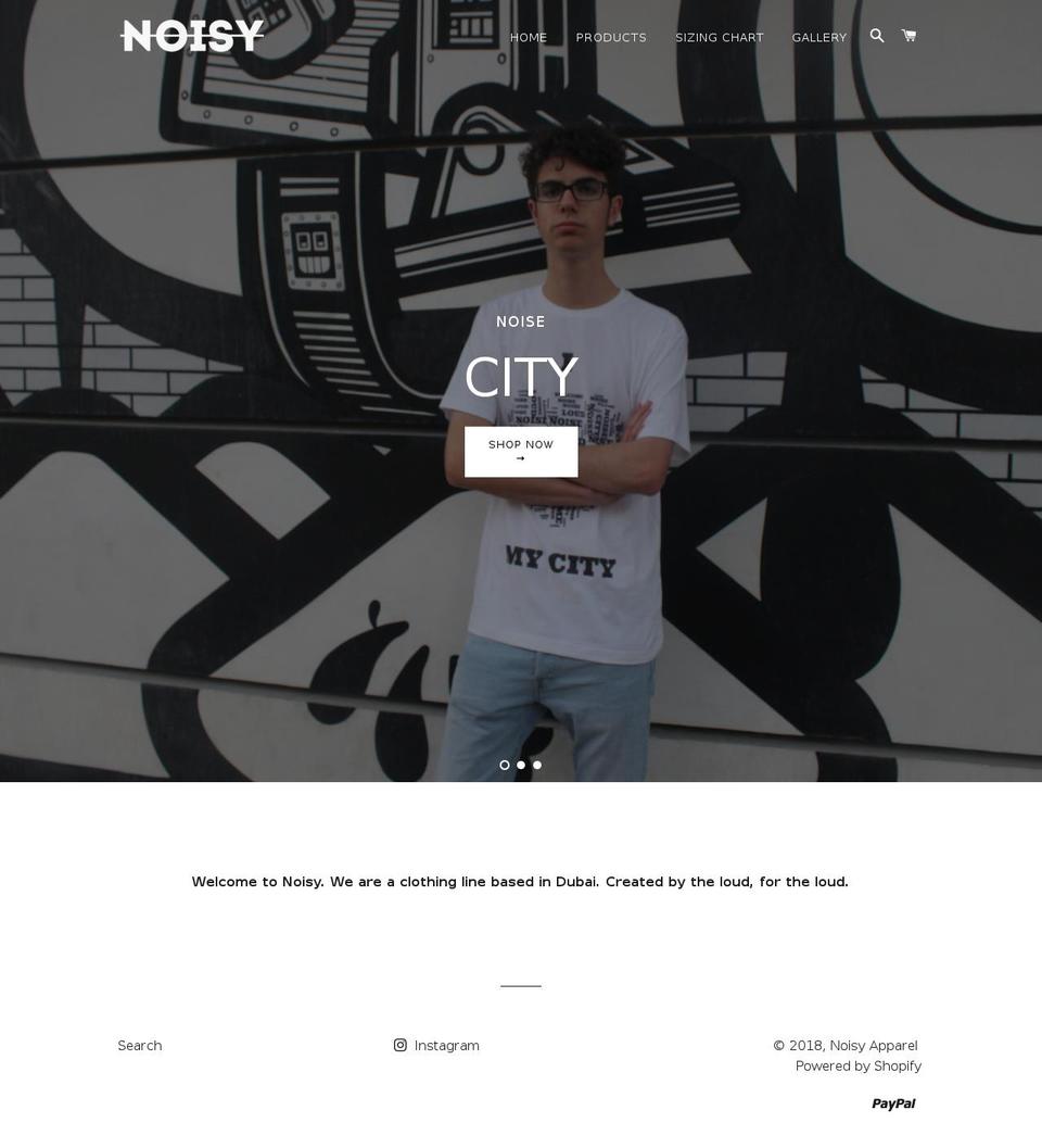 noisyclothing.com — Shopify storefront screenshot