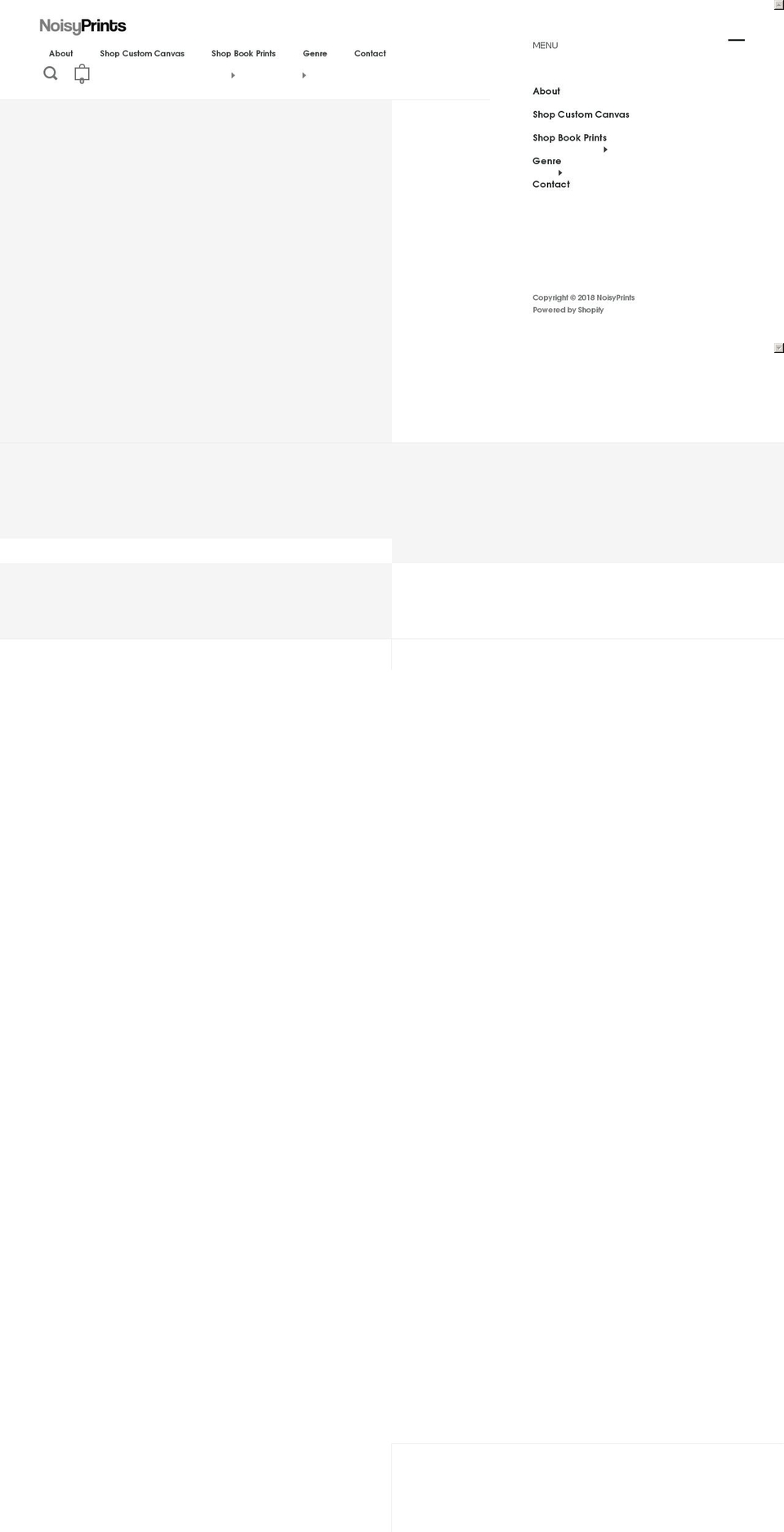 noisyprints.com shopify website screenshot