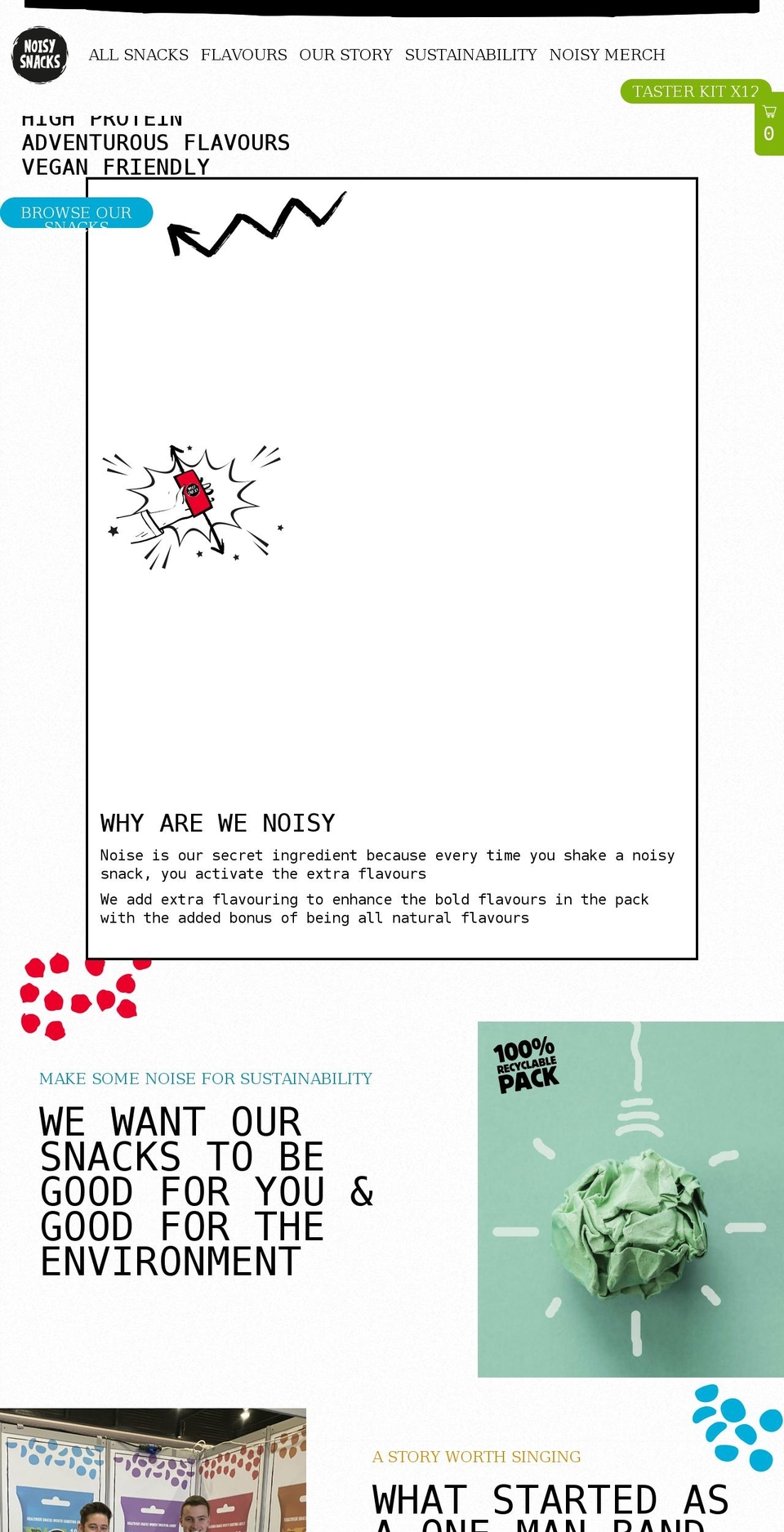 noisysnacks.com shopify website screenshot