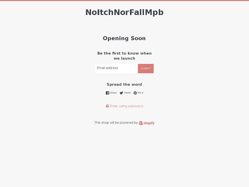 noitchnorfallmpb.com — Shopify storefront screenshot