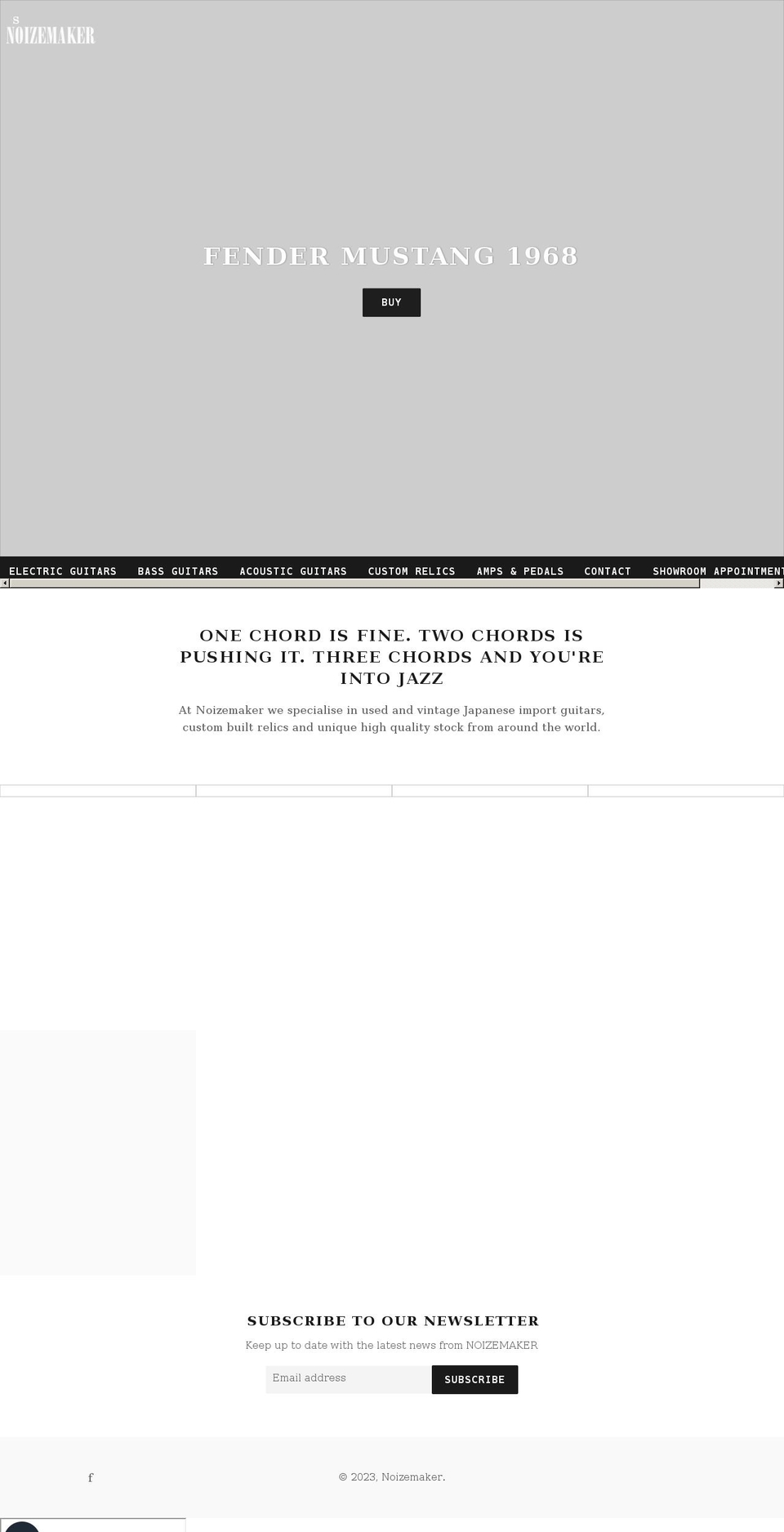 noizemaker.com shopify website screenshot