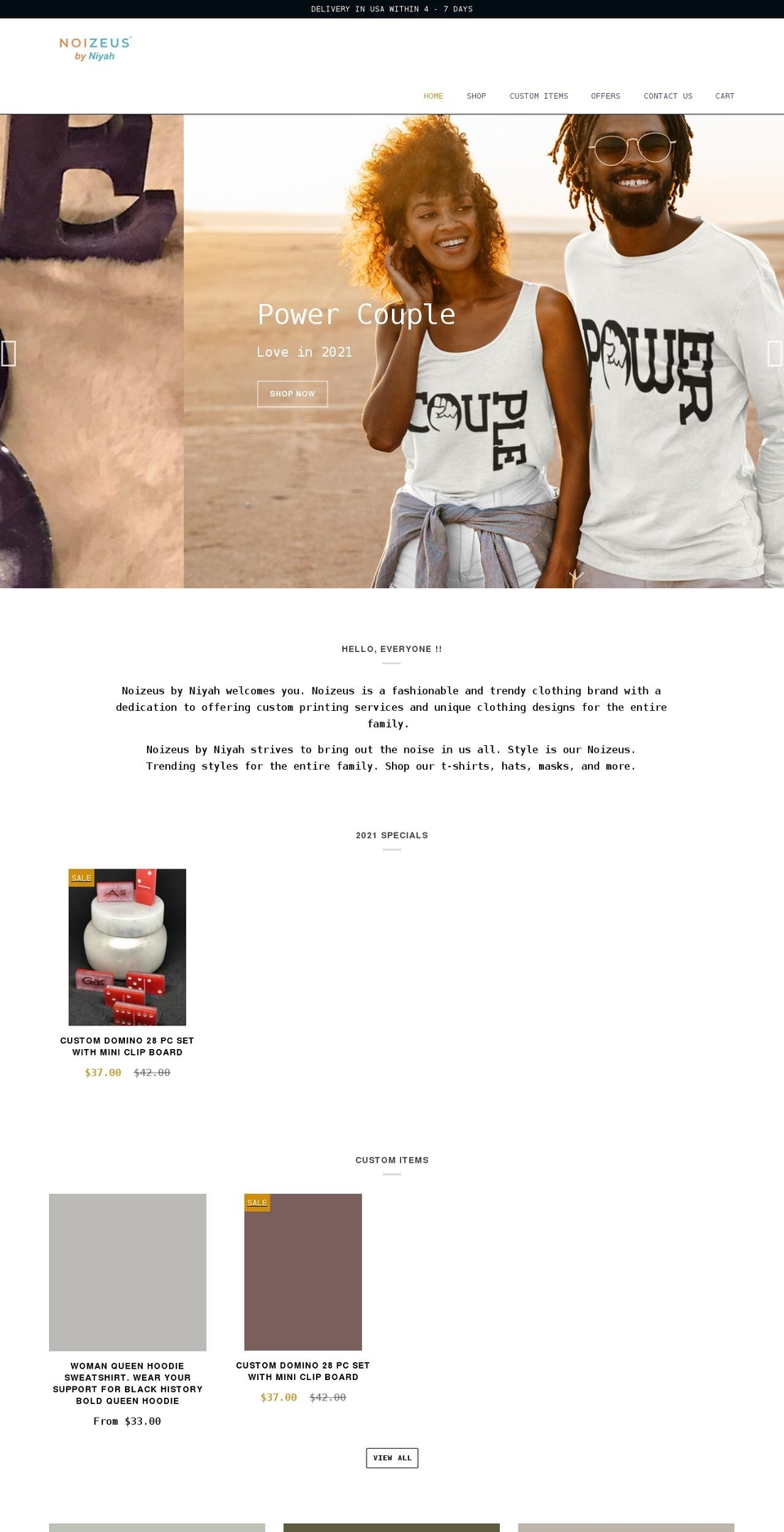 noizeus.com shopify website screenshot