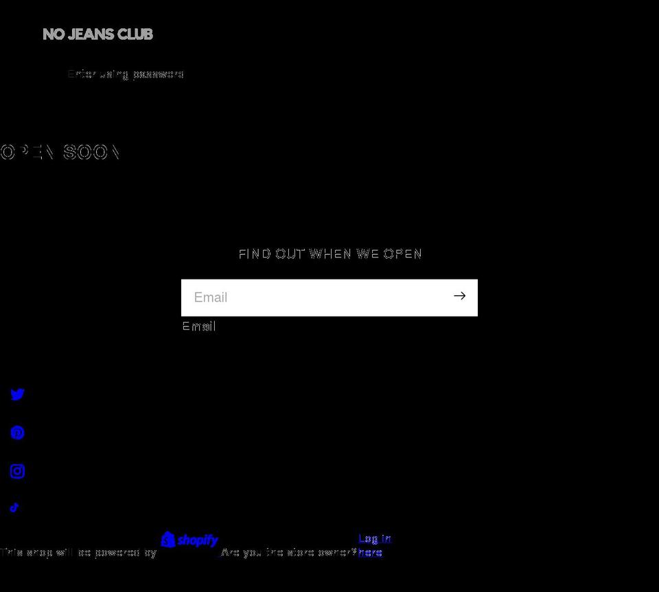 nojeansclub.com shopify website screenshot