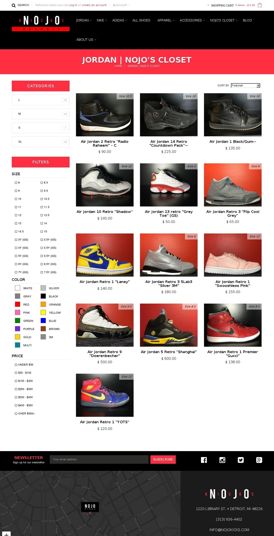 genius Shopify theme site example nojoscloset.com
