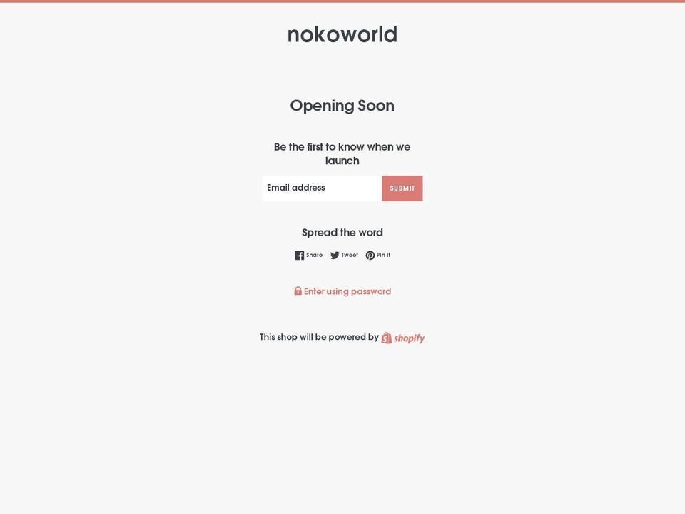 nokoworld.com — Shopify storefront screenshot