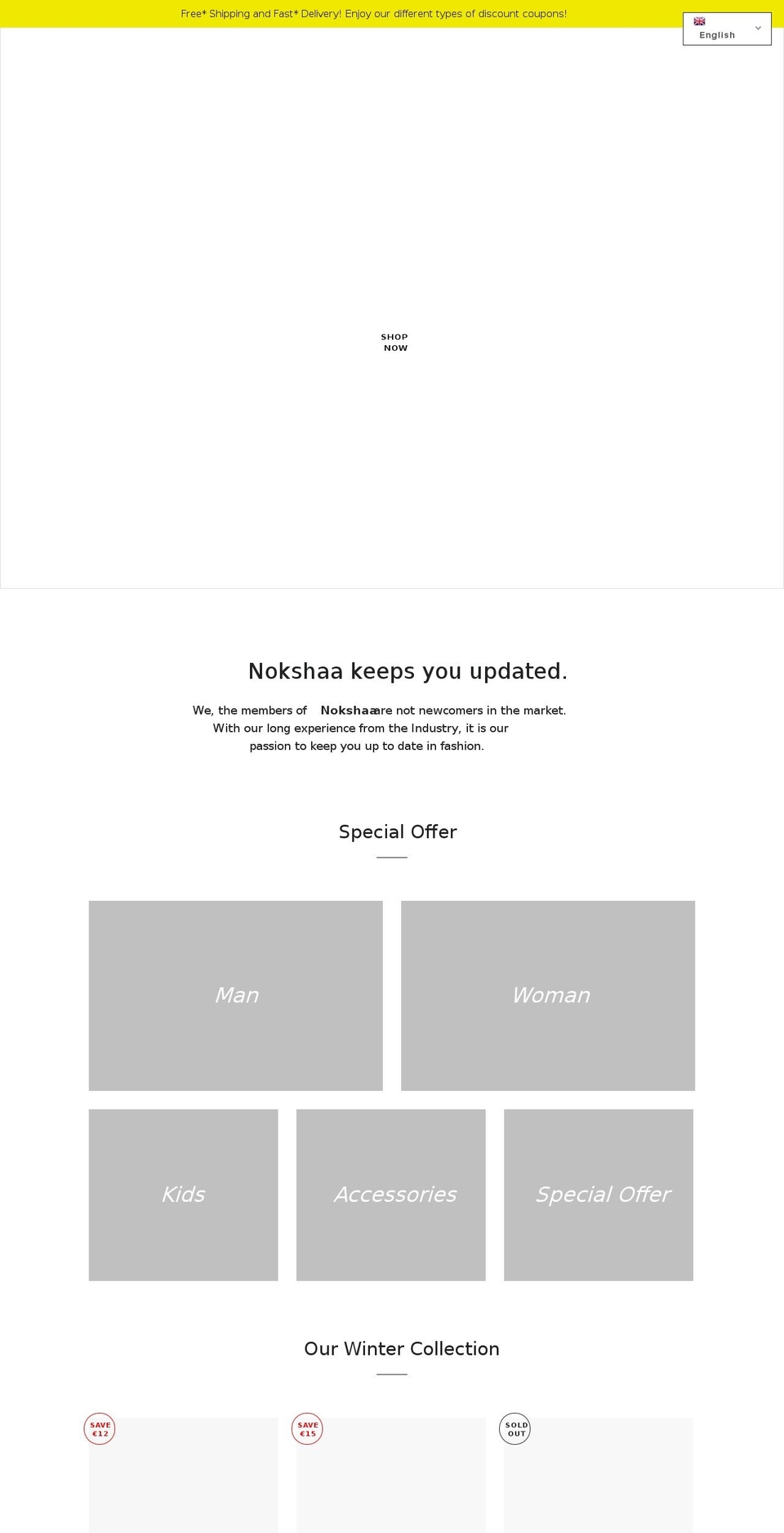 nokshaa.com shopify website screenshot