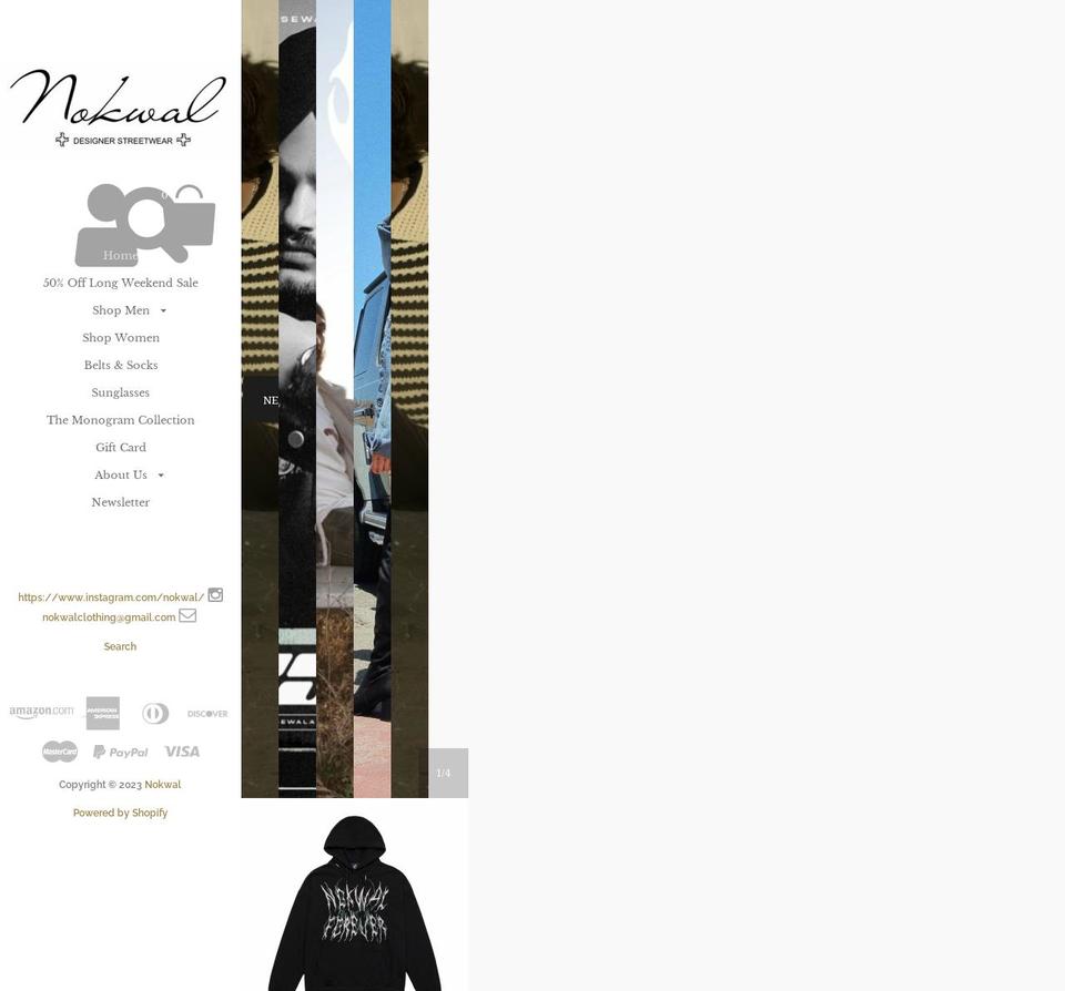 nokwal.myshopify.com shopify website screenshot