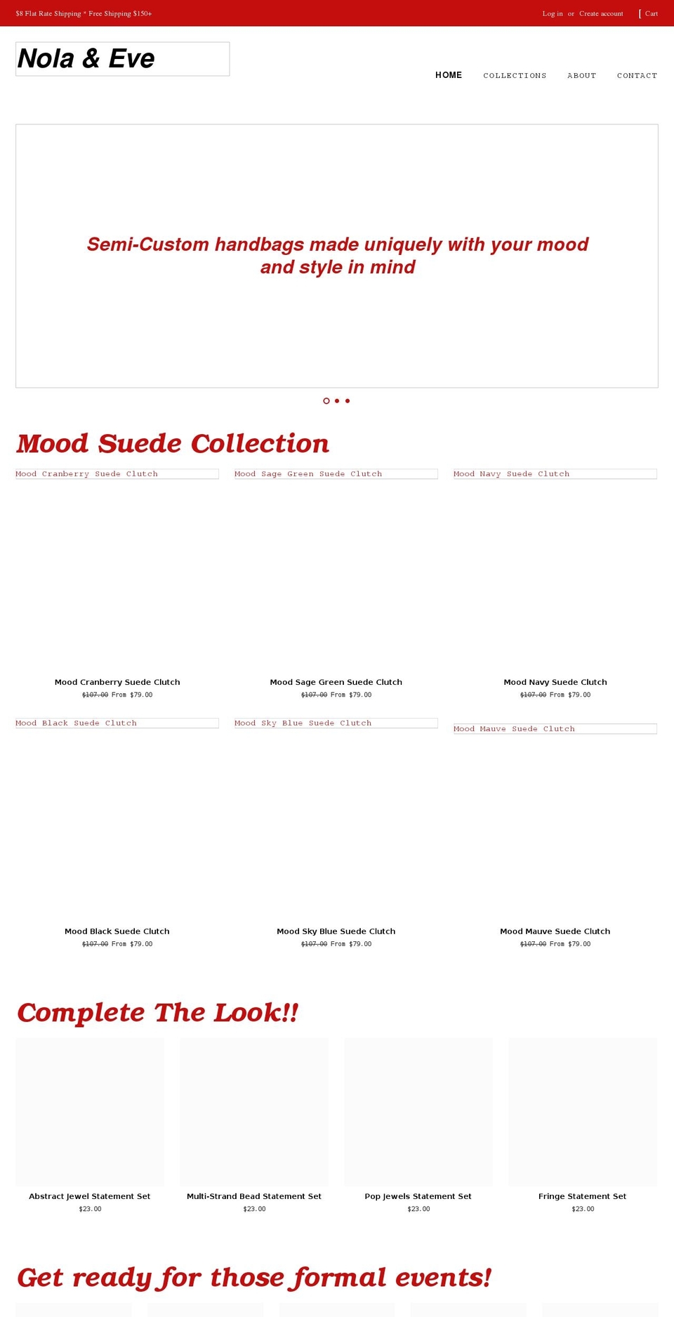 nolaandeve.com shopify website screenshot