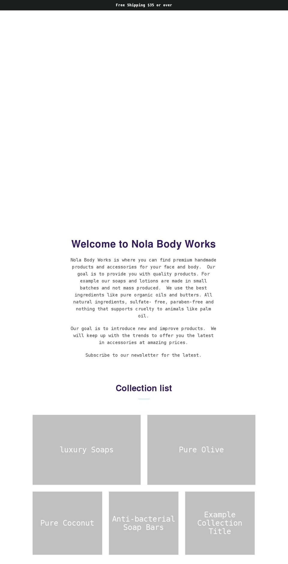 nolabodyworks.com shopify website screenshot