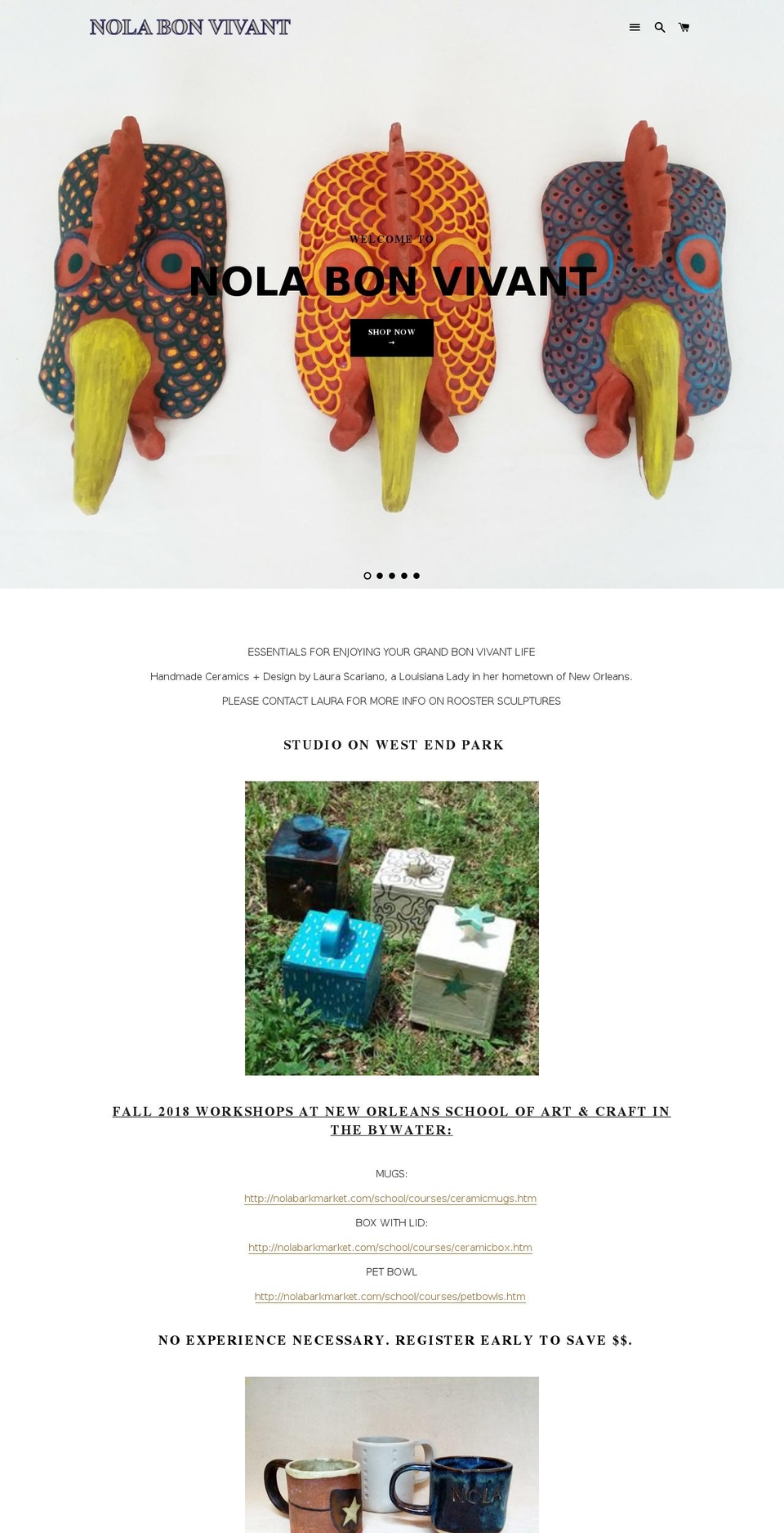 nolabonvivant.com — Shopify storefront screenshot