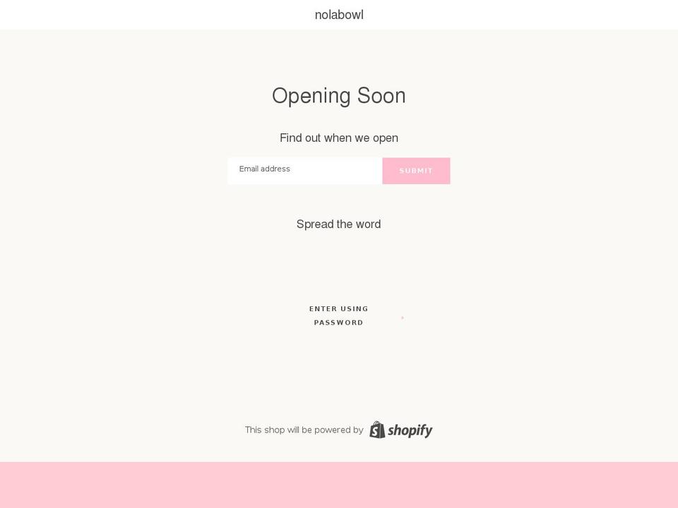 nolabowlfoods.com — Shopify storefront screenshot