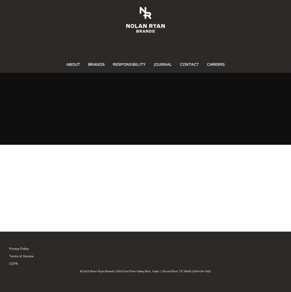 nolanryanbrands.com shopify website screenshot