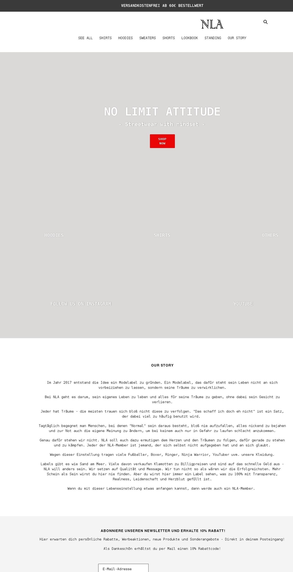 nolimitattitude.com shopify website screenshot