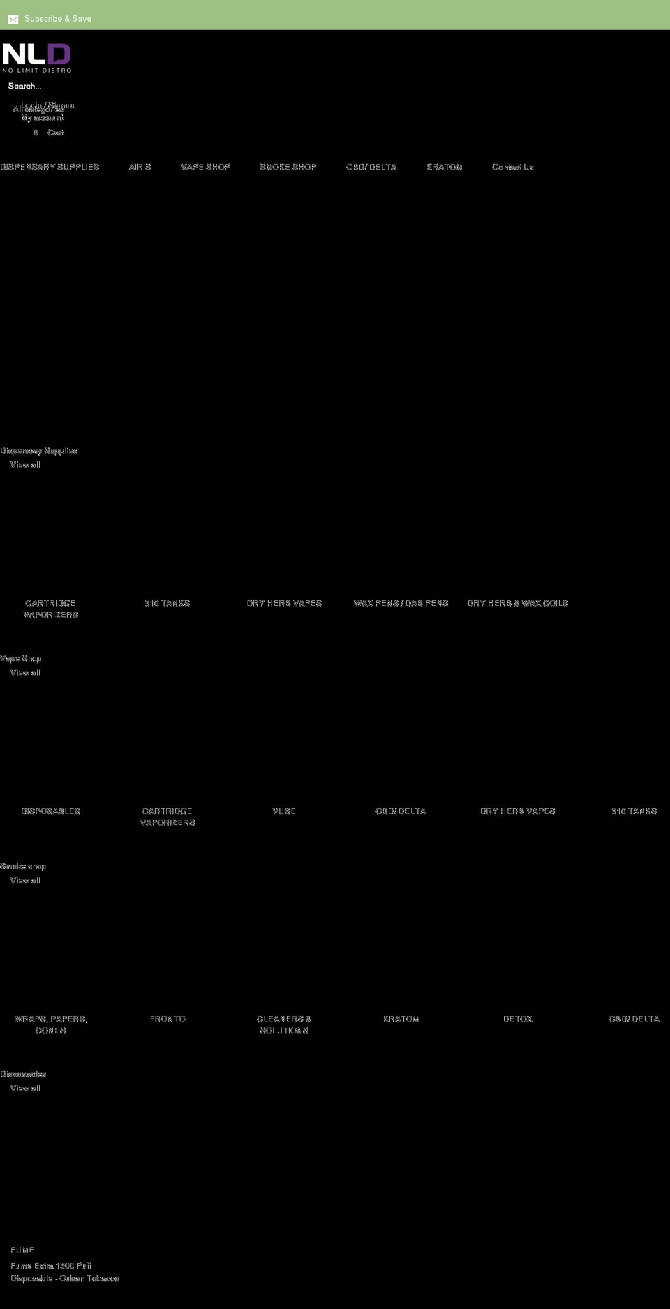 nolimitdistro.com shopify website screenshot