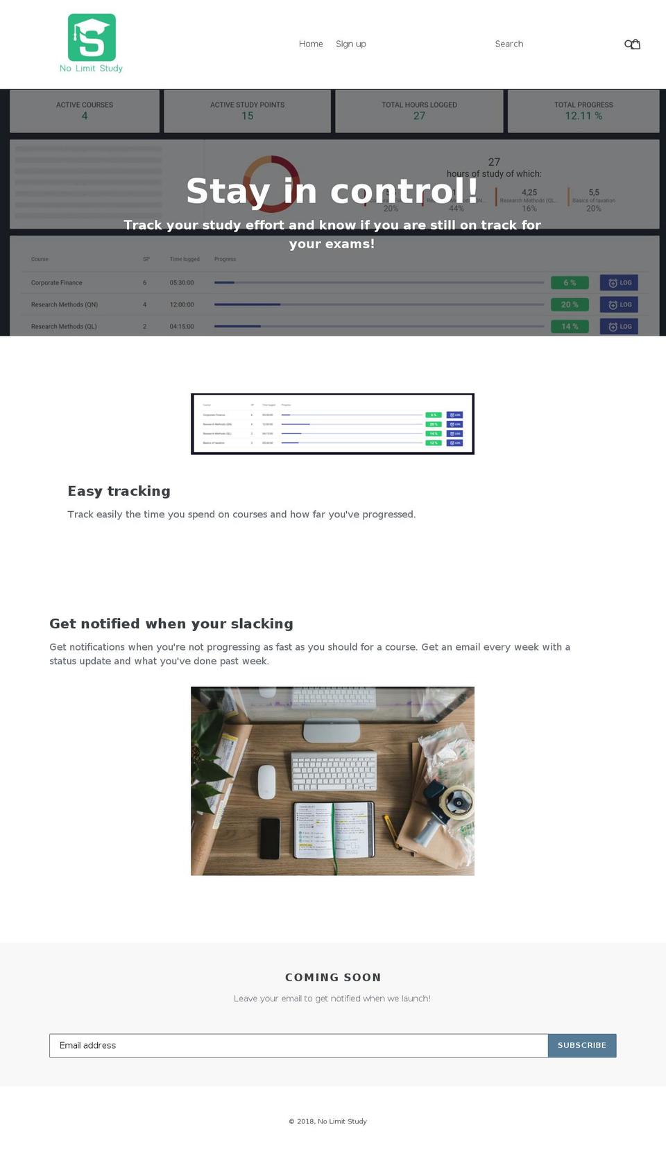 nolimitstudy.com — Shopify storefront screenshot