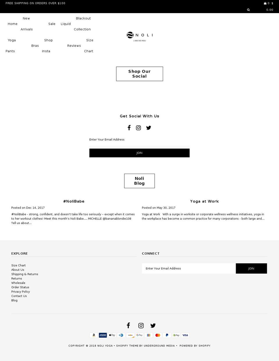 nolisport.com — Shopify storefront screenshot