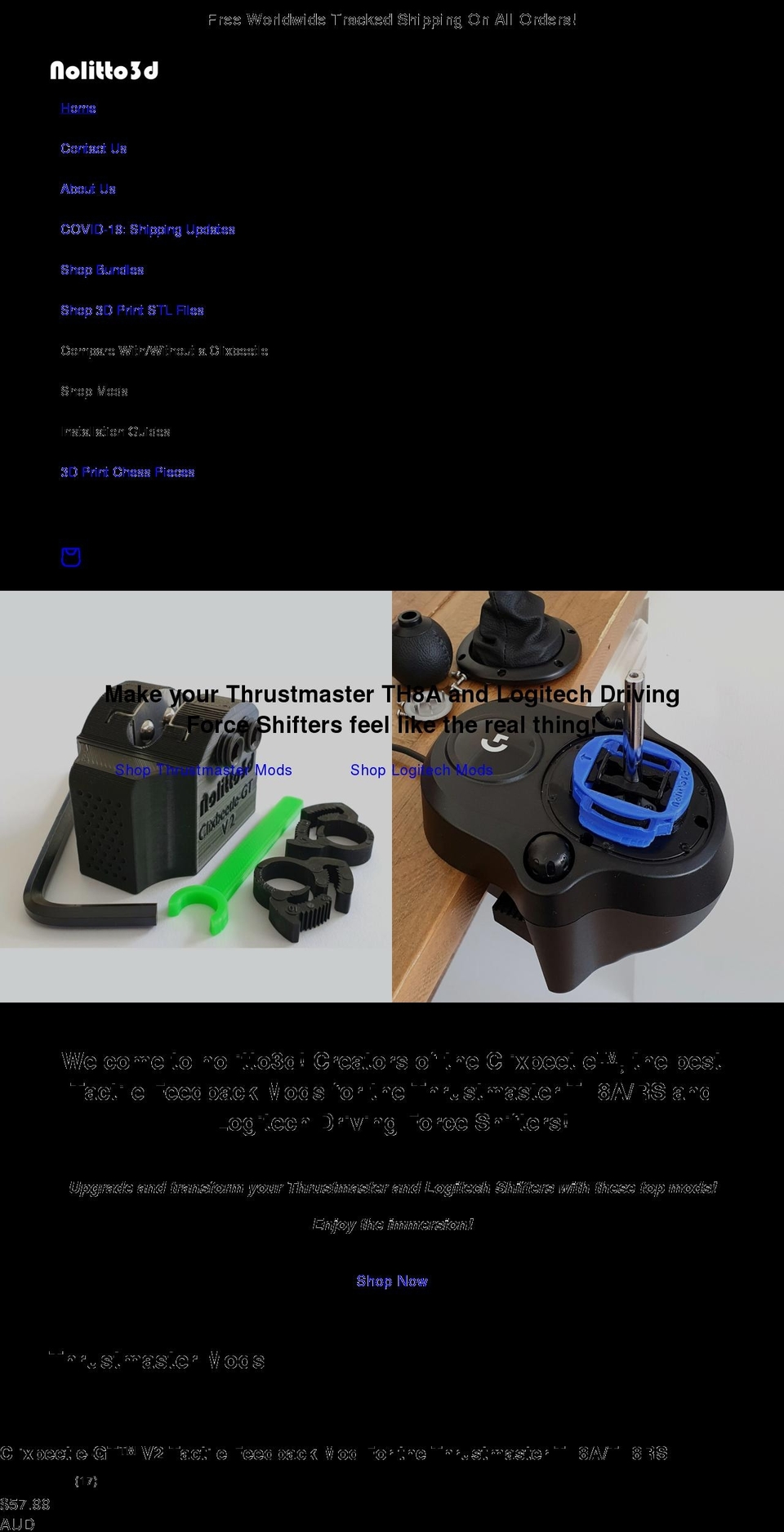 nolitto3d.com shopify website screenshot