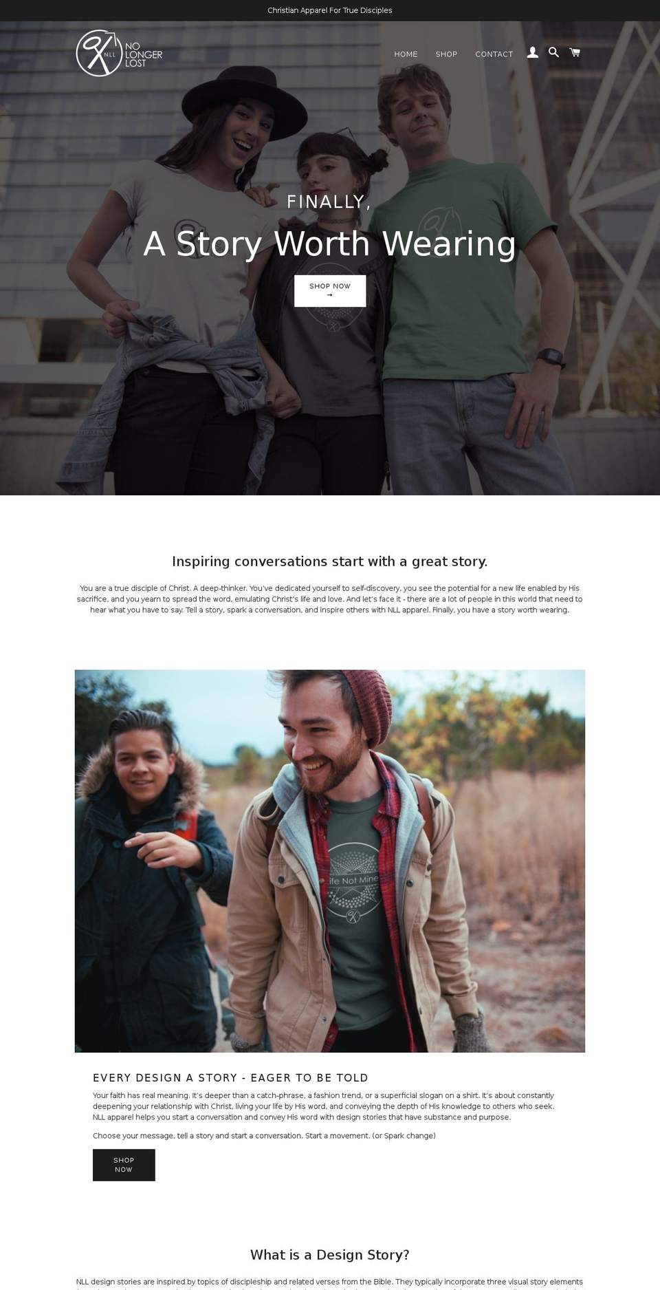 nolongerlost.com — Shopify storefront screenshot