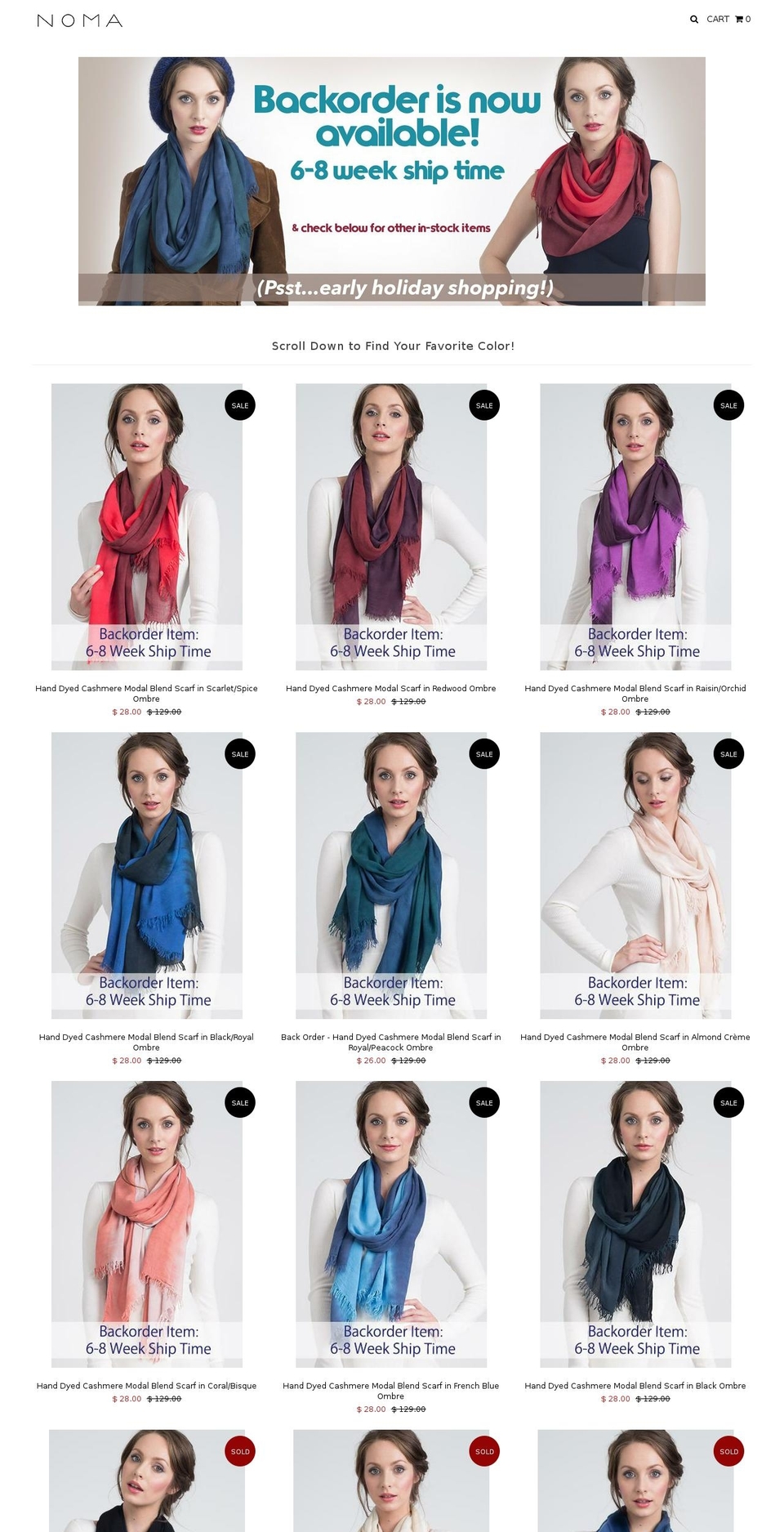 noma-deals.com shopify website screenshot