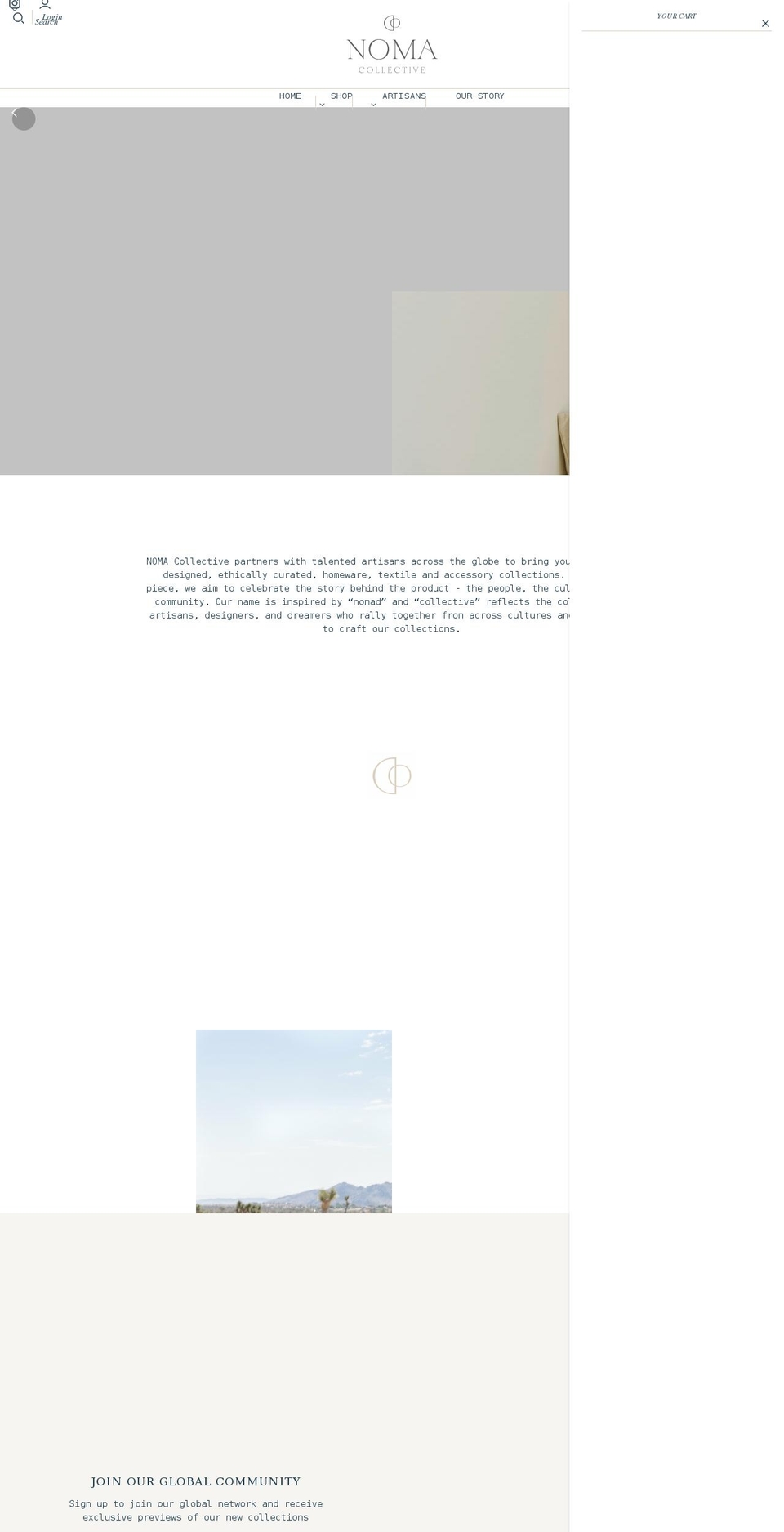 nomacollective.com shopify website screenshot