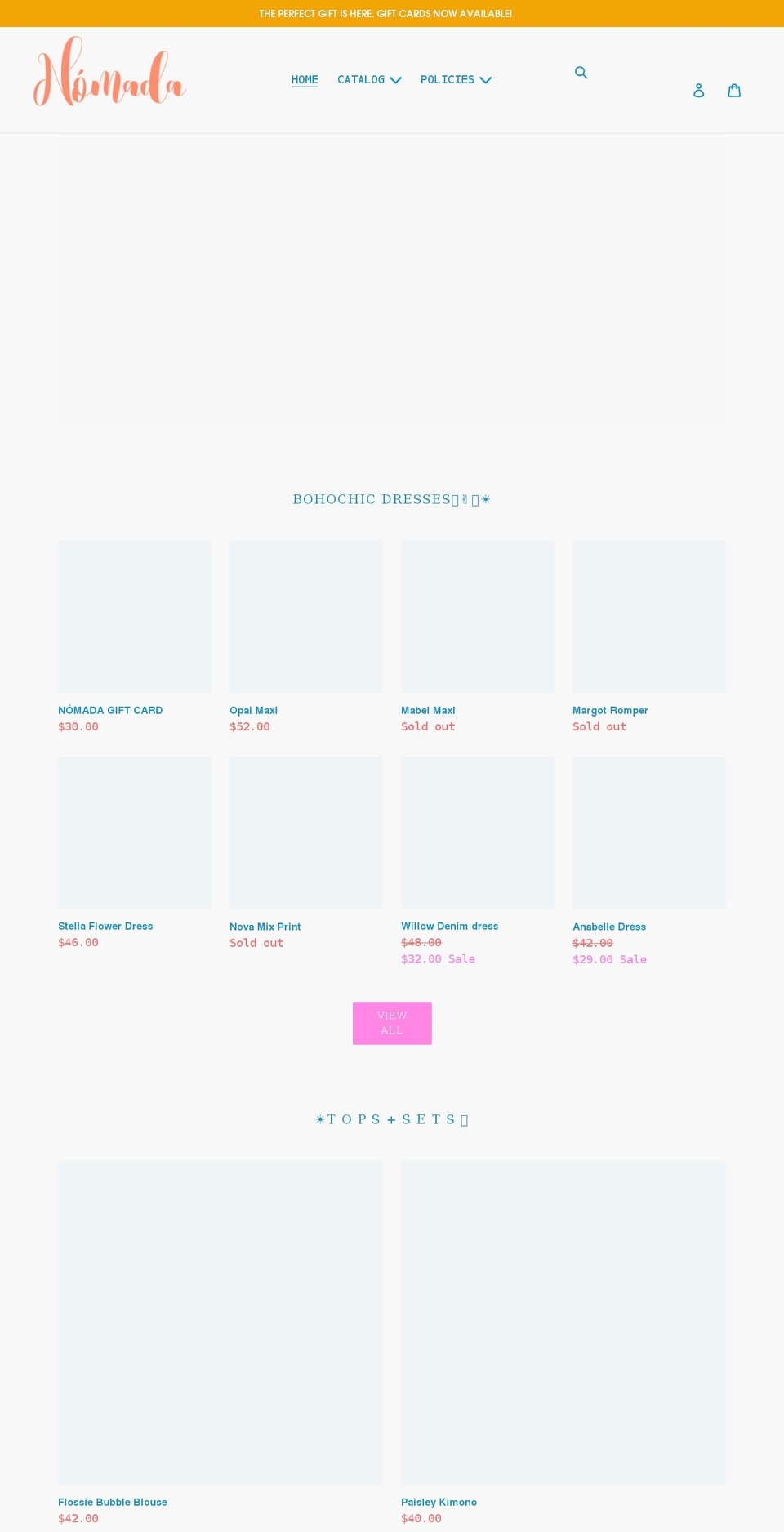 nomadaprshop.com shopify website screenshot