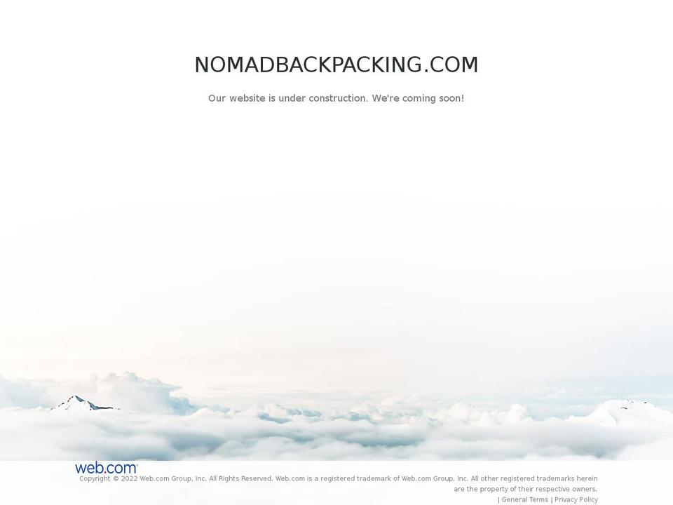 nomadbackpacking.com — Shopify storefront screenshot