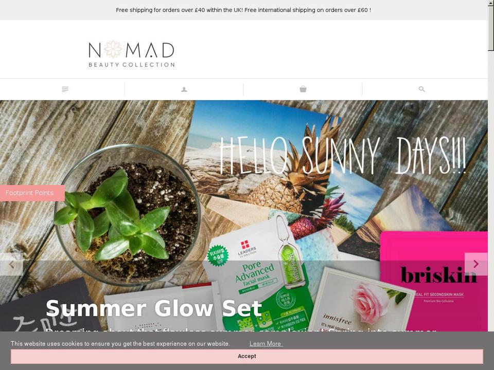 nomadbeautycollection.com — Shopify storefront screenshot