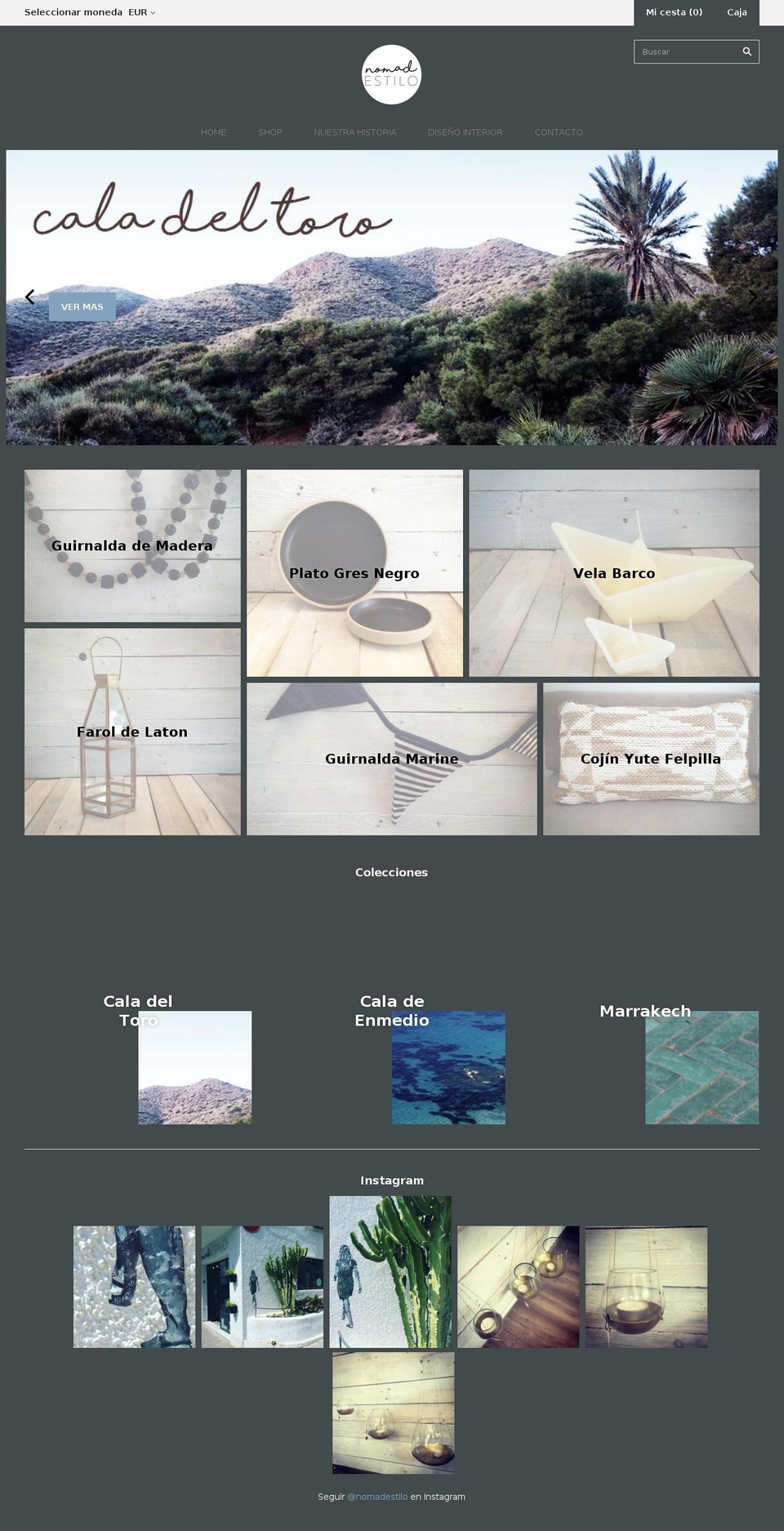 nomadestilo.com — Shopify storefront screenshot