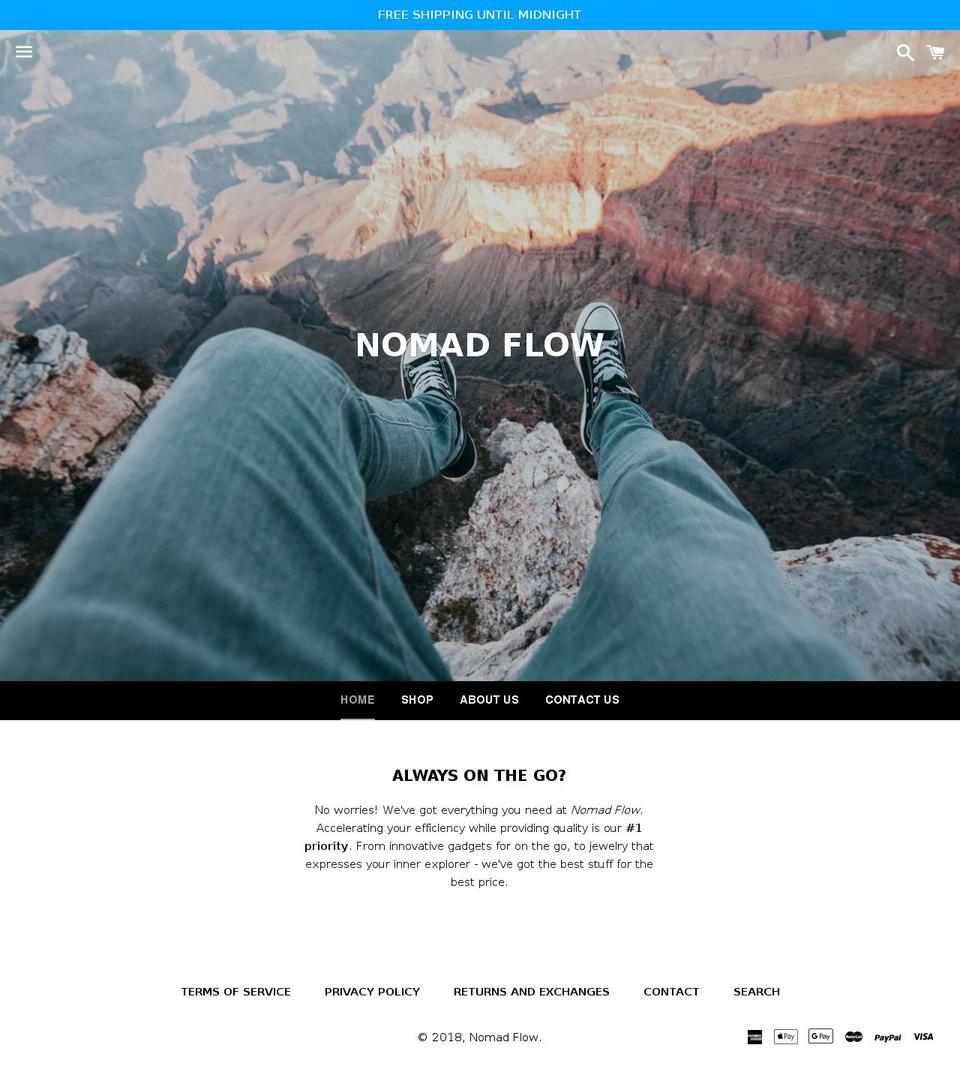 nomadflow.com shopify website screenshot