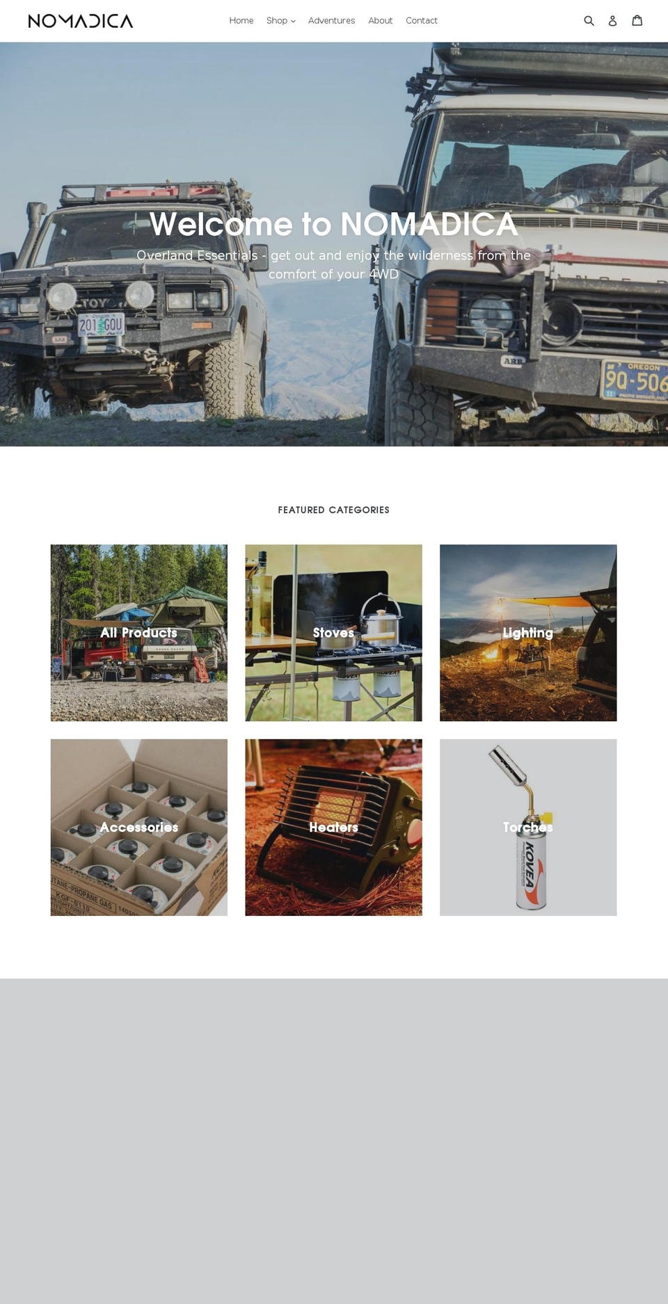 nomadicapdx.com — Shopify storefront screenshot