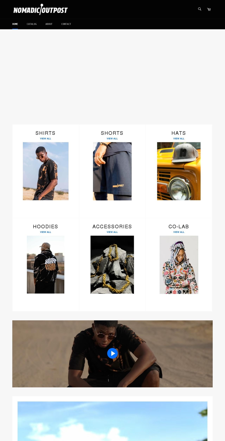 nomadicoutpost.com shopify website screenshot