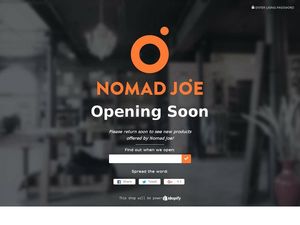 nomadjoe.com shopify website screenshot