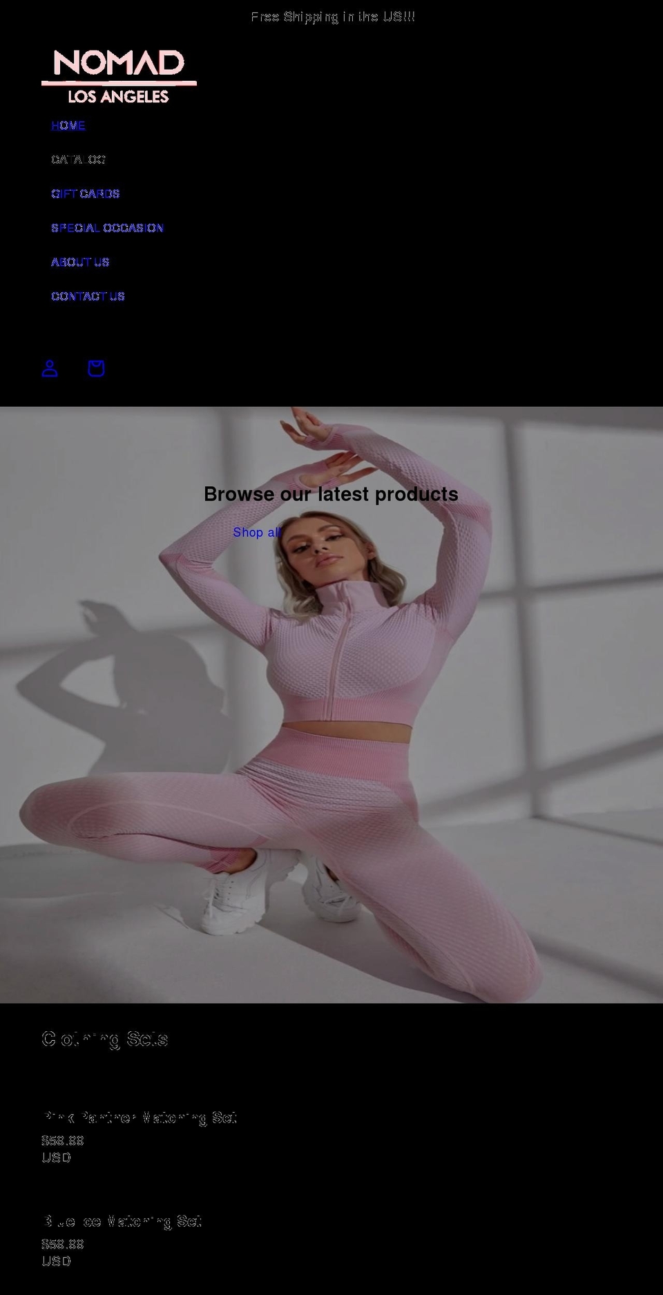 nomadlashop.com shopify website screenshot