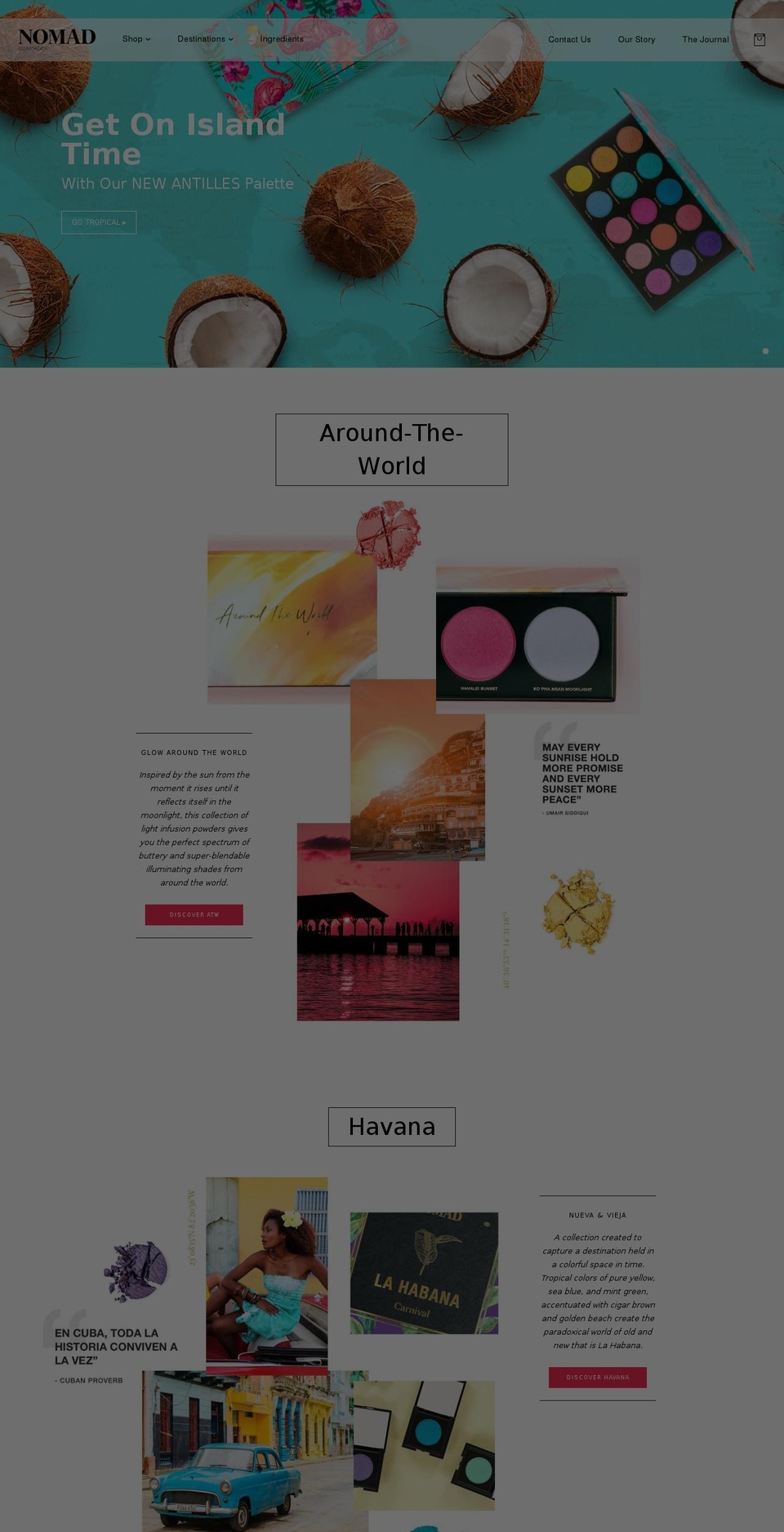 nomadmakeup.com — Shopify storefront screenshot
