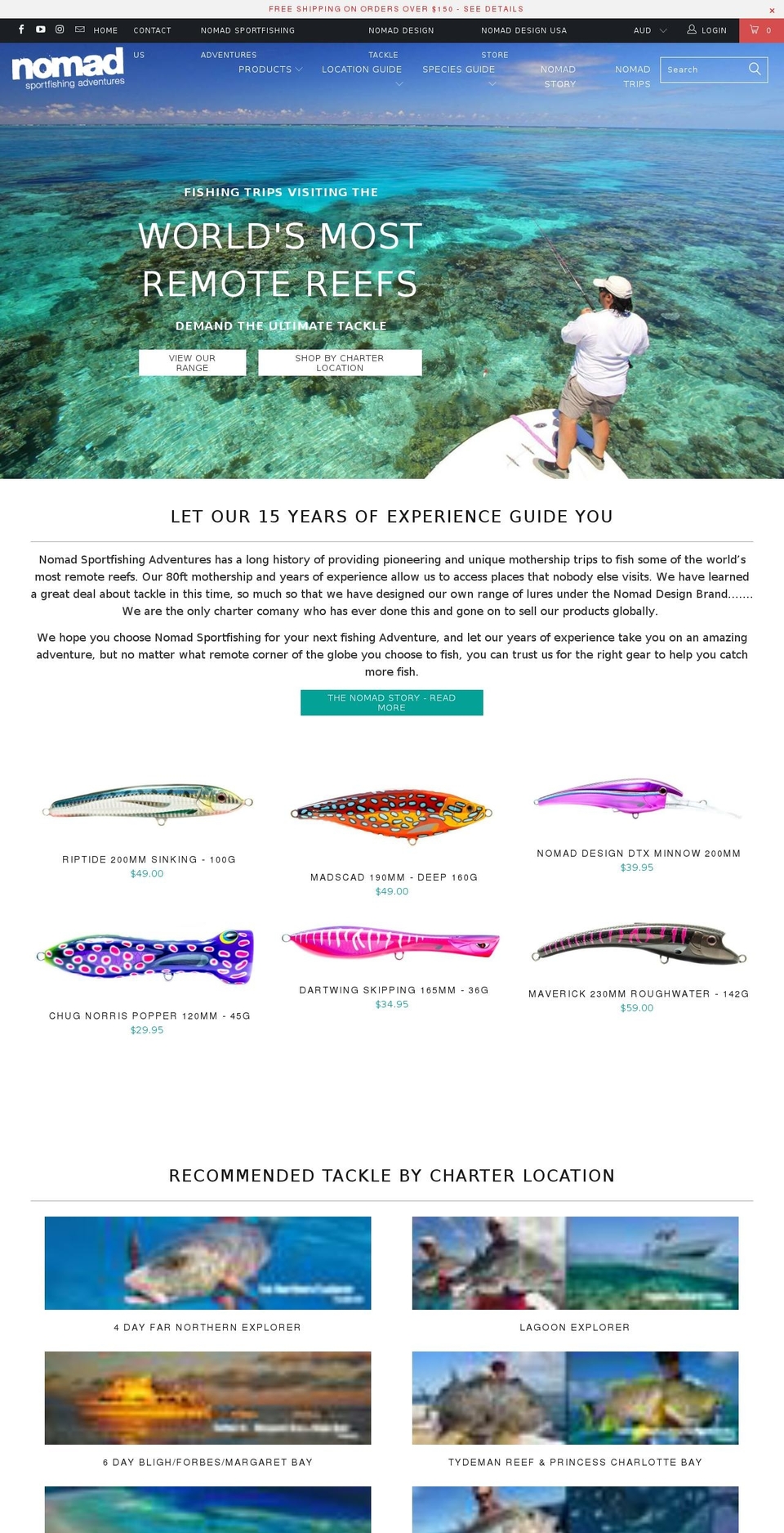 nomadsfshop.com.au shopify website screenshot
