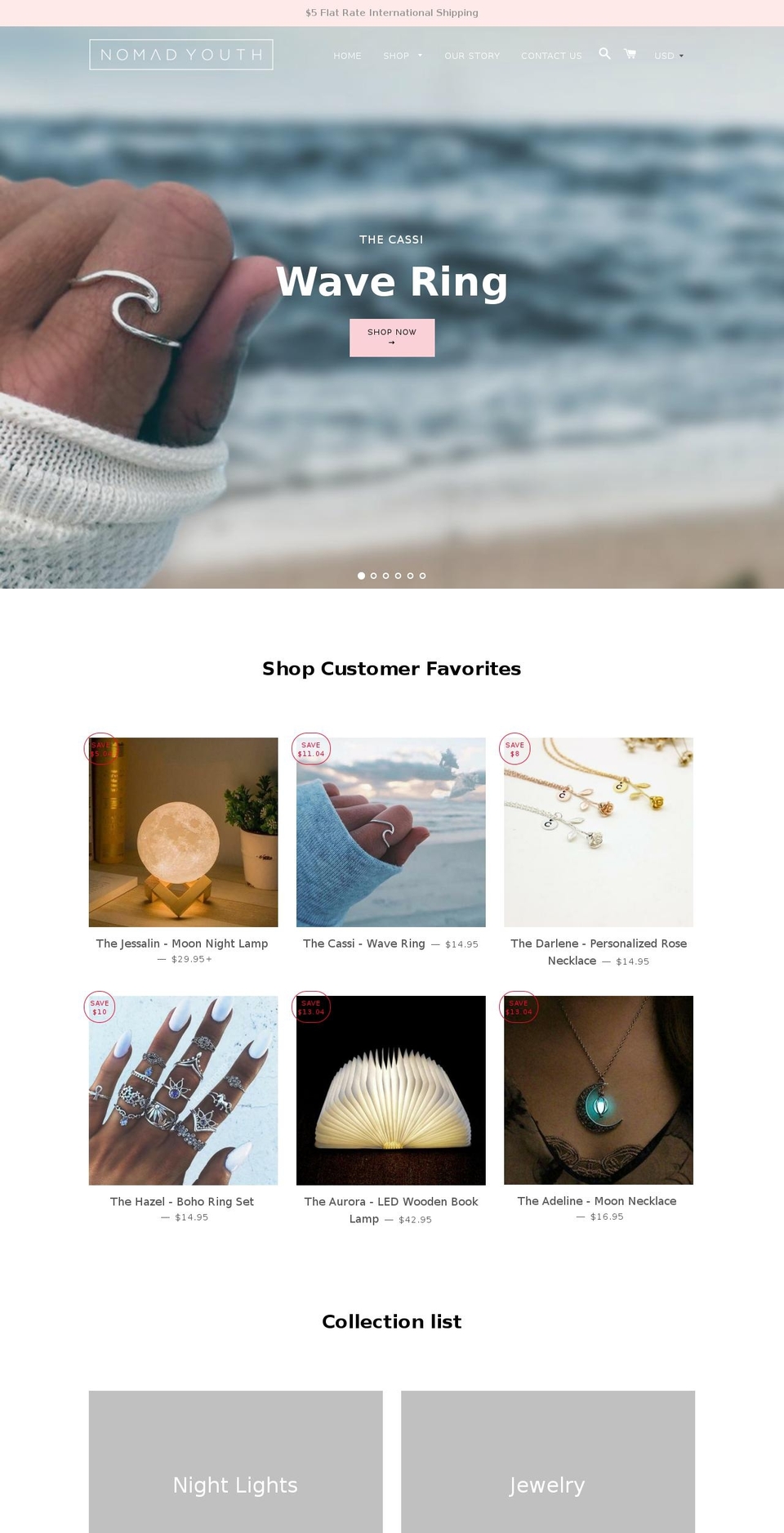 nomadyouth.com — Shopify storefront screenshot