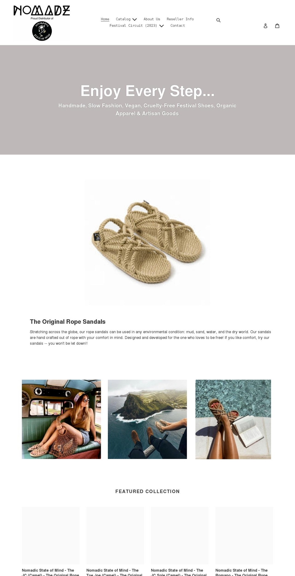 nomadz.ca shopify website screenshot