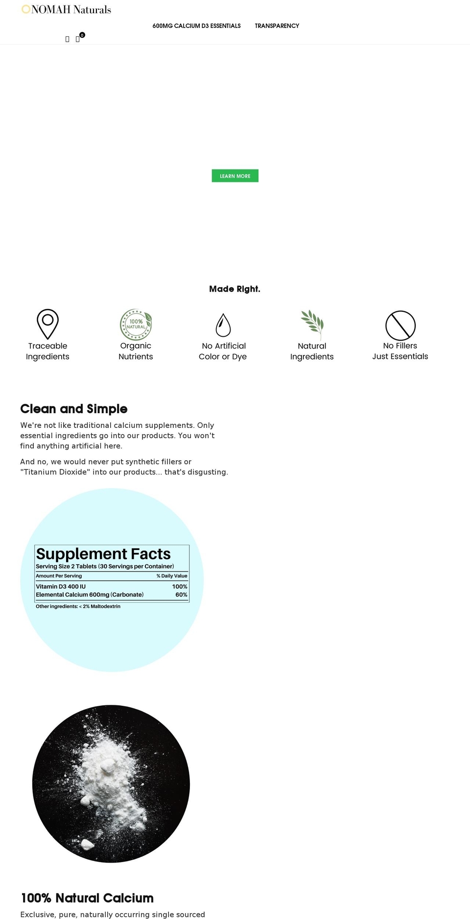 nomahnaturals.com shopify website screenshot